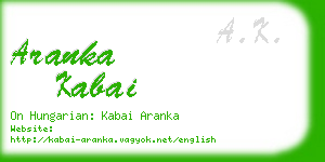 aranka kabai business card